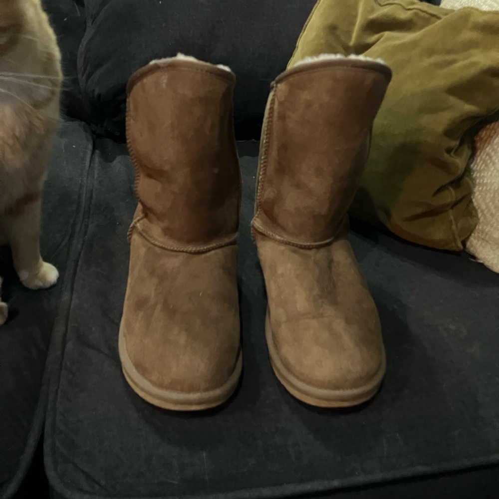 Classic Women's Winter Shearling-Lined Boots in Brown
